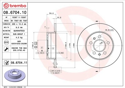 BREMBO 08.6704.11 EAN: 8020584035269.