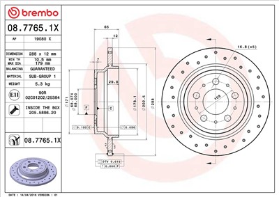 BREMBO 08.7765.1X EAN: 8020584217467.