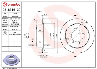 BREMBO 08.8316.20 EAN: 8020584020838.