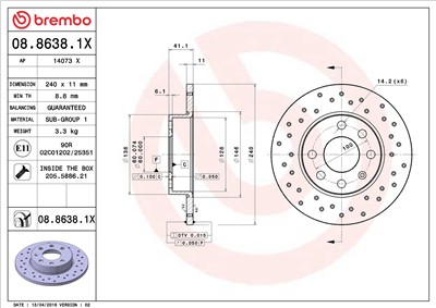 BREMBO 08.8638.1X EAN: 8020584217542.