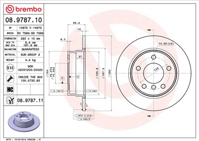 BREMBO 08.9787.11 EAN: 8020584024317.