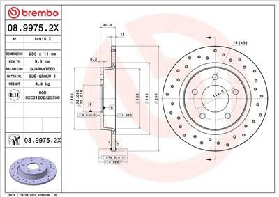 BREMBO 08.9975.2X EAN: 8020584217771.