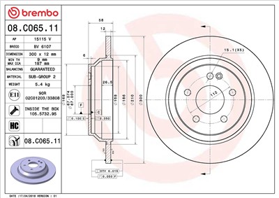 BREMBO 08.C065.11 EAN: 8020584226889.