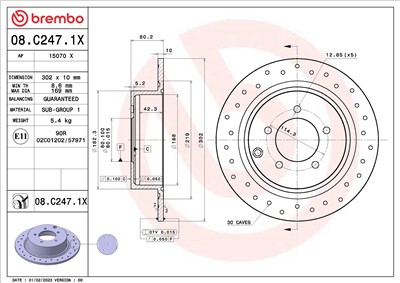 BREMBO 08.C247.1X EAN: 8020584322772.