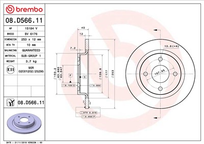 BREMBO 08.D566.11 EAN: 8020584238158.