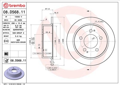 BREMBO 08.D568.11 EAN: 8020584317297.