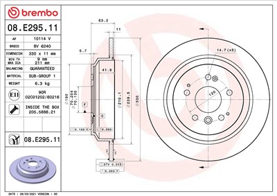 BREMBO 08.E295.11 EAN: 8020584320600.