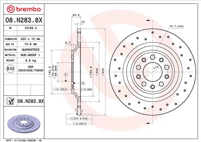 BREMBO 08.N283.8X