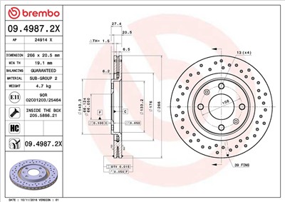 BREMBO 09.4987.2X EAN: 8020584217405.