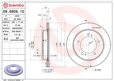 BREMBO 09.6859.10 EAN: 8020584685914.