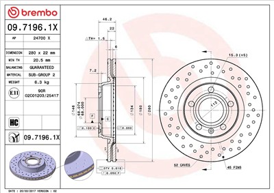 BREMBO 09.7196.1X EAN: 8020584212486.