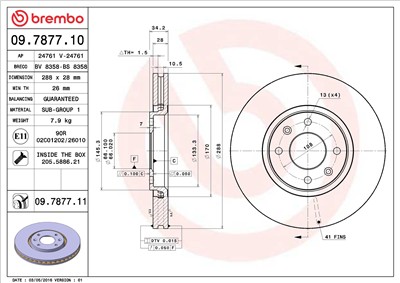 BREMBO 09.7877.11 EAN: 8020584026724.