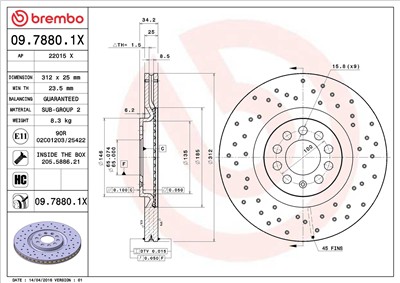 BREMBO 09.7880.1X EAN: 8020584212530.