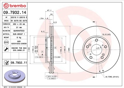 BREMBO 09.7932.11 EAN: 8020584031186.