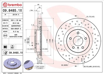 BREMBO 09.8485.1X EAN: 8020584217795.