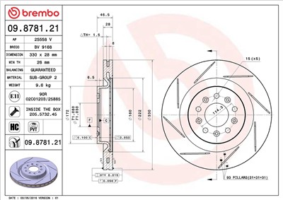 BREMBO 09.8781.21 EAN: 8020584878125.
