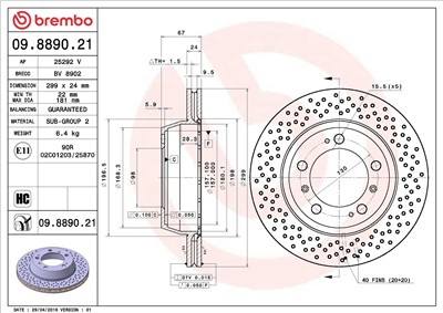 BREMBO 09.8890.21 EAN: 8020584036983.