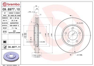 BREMBO 09.8977.10 EAN: 8020584897713.