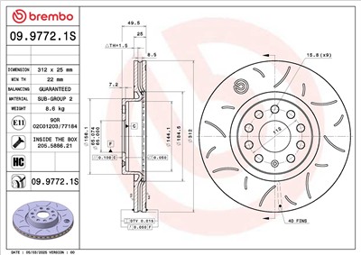 BREMBO 09.9772.1S
