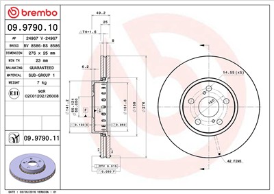 BREMBO 09.9790.11 EAN: 8020584038734.