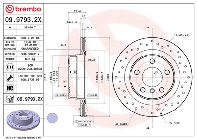 BREMBO 09.9793.2X EAN: 8020584322857.