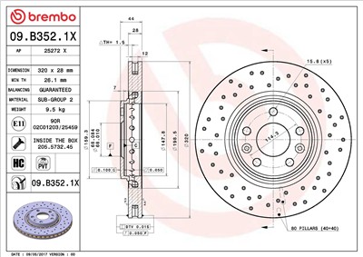 BREMBO 09.B352.1X EAN: 8020584226414.