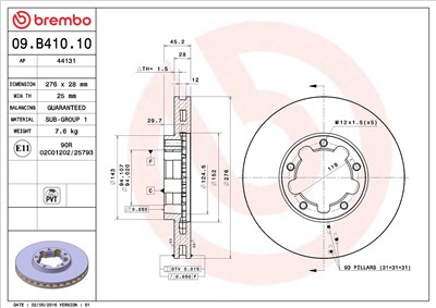 BREMBO 09.B410.10 EAN: 8020584039953.