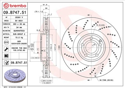 BREMBO 09.B747.51 EAN: 8020584039809.