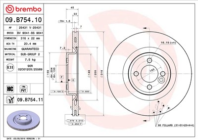 BREMBO 09.B754.11 EAN: 8020584219676.