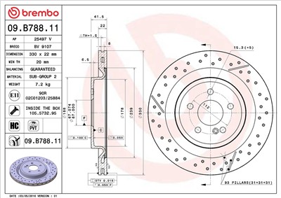BREMBO 09.B788.11 EAN: 8020584220030.