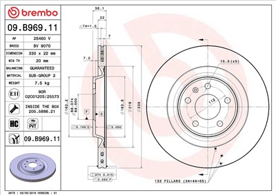 BREMBO 09.B969.11 EAN: 8020584218396.
