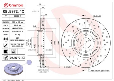 BREMBO 09.B972.1X EAN: 8020584343173.