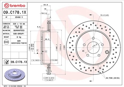 BREMBO 09.C178.1X EAN: 8020584343241.