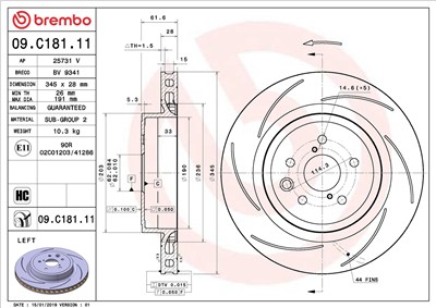 BREMBO 09.C181.11 EAN: 8020584232446.