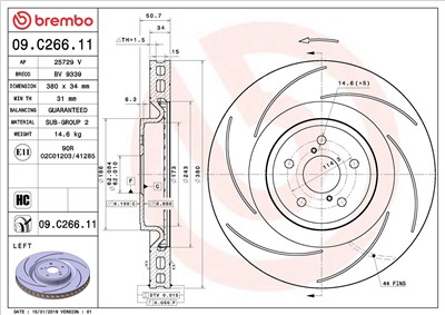 BREMBO 09.C266.11 EAN: 8020584232439.