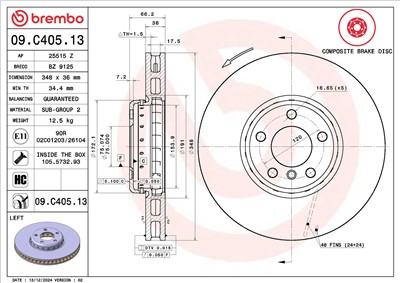 BREMBO 09.C405.13 EAN: 8020584039298.