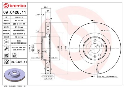 BREMBO 09.C426.11 EAN: 8020584223826.