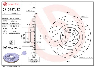 BREMBO 09.C497.1X EAN: 8020584340837.