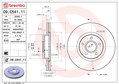 BREMBO 09.C541.11 EAN: 8020584238912.