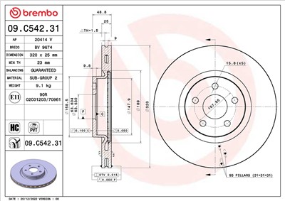BREMBO 09.C542.31
