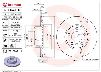 BREMBO 09.C649.11 EAN: 8020584223840.