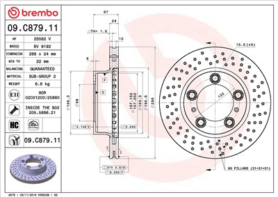 BREMBO 09.C879.11 EAN: 8020584232286.