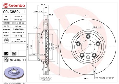 BREMBO 09.C882.11 EAN: 8020584225288.