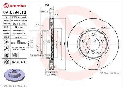 BREMBO 09.C894.11 EAN: 8020584231722.