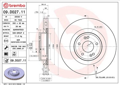 BREMBO 09.D027.11 EAN: 8020584235485.