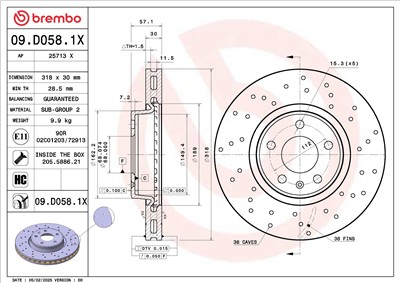 BREMBO 09.D058.1X