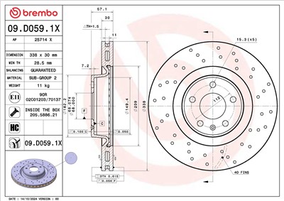 BREMBO 09.D059.1X EAN: 8020584341643.