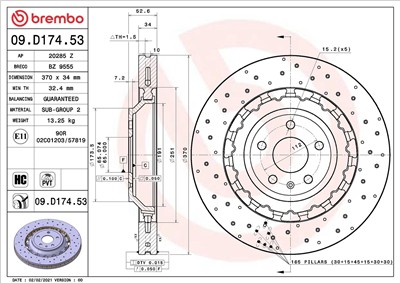 BREMBO 09.D174.53 EAN: 8020584316399.