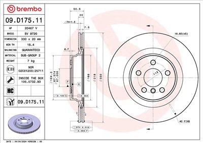 BREMBO 09.D175.11