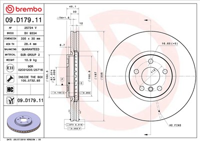 BREMBO 09.D179.11 EAN: 8020584235263.
